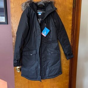 Columbia Women's Black Ski Jacket with Fur Hood